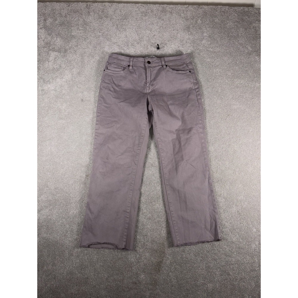 mica wide leg crop jeans lilac size‎ 30 Raw Hem Fray